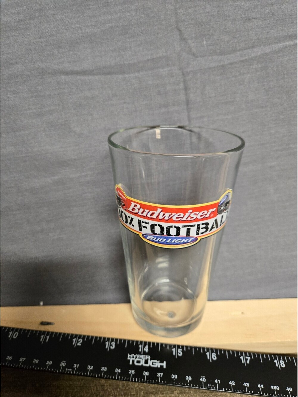 Budweiser Bud Light 16oz Football Pint Glass